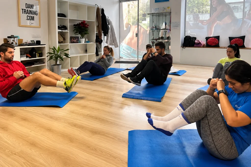 Abdominales en grupo